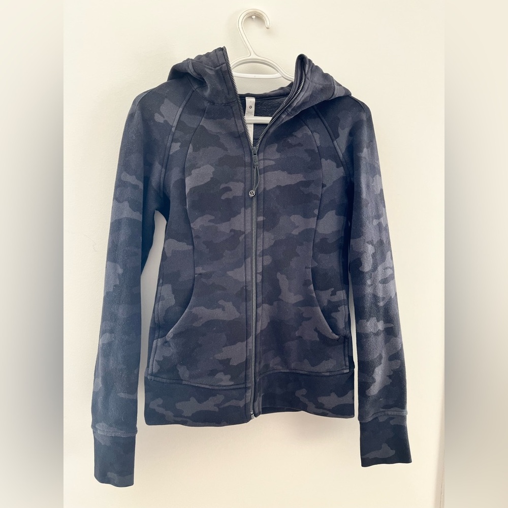 Lululemon Camouflage Zip-Up Scuba Hoodie
